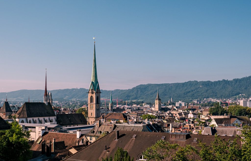 Blick über Zürich von der Universitätsmensa
