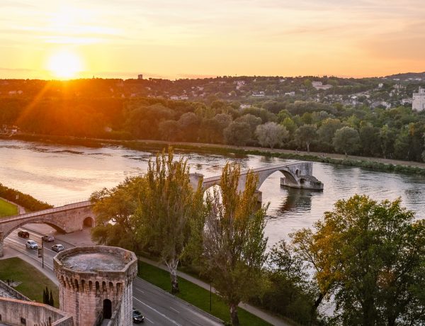 Sonnenuntergang Avignon Pont du Gard