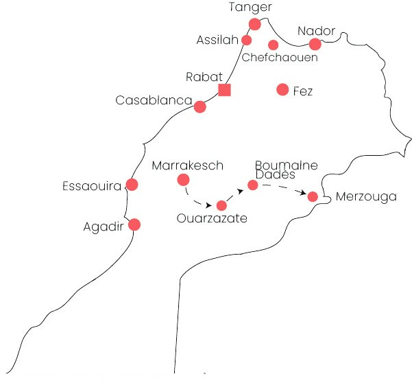 Roadtrip von Marrakesch nach Merzouga