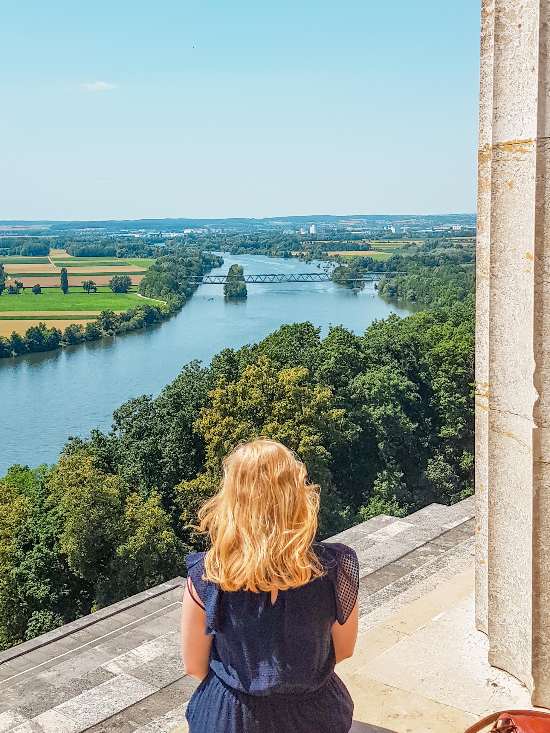 Ausblick auf die Landschaft von der Walhalla