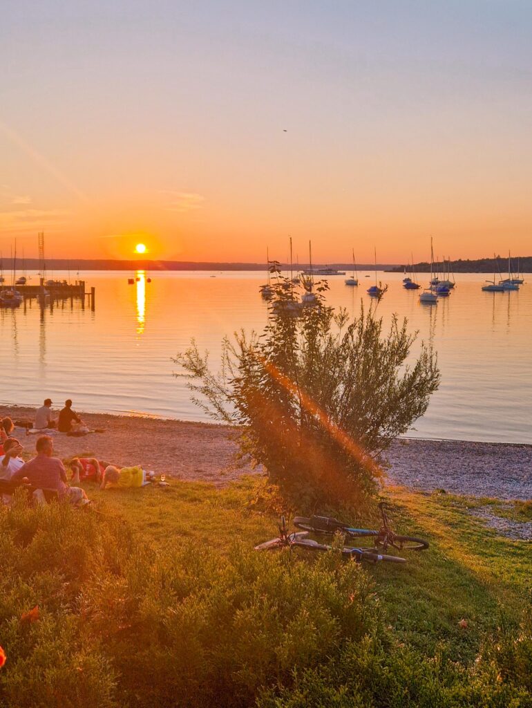 Sonnenuntergang am Ammersee