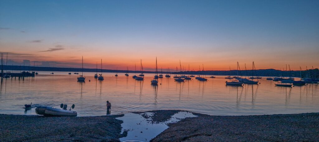 Schöner Sonnenuntergang am Ammersee