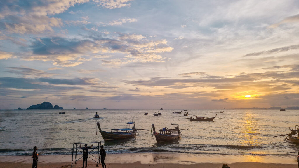 Urlaub in Ao Nang, Thailand Sonnenuntergang